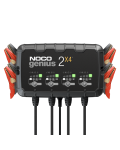 Noco Genius 2X4 Batterilader for 6V og 12V 8000mA (Våt, Gel, MF, CA, EFB, AGM, & Lithium-Ion)