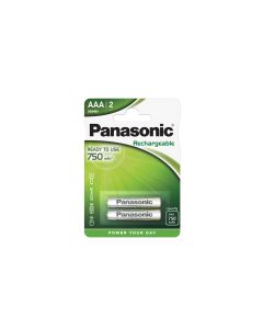 Panasonic Oppladbar, AAA, NiMH, 750mAh, 2stk