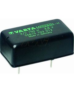 Varta Mempac 3.6v 150mAh PCB Mount batteri