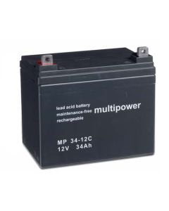 Multipower MP34-12C 12V 34Ah forbruksbatteri til elektriske kjøretøy