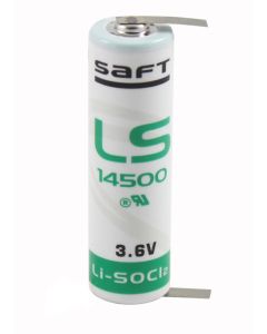 Saft LS14500 / CR-SL760 / AA - Lithium spesialbatteri - 3.6V - med C-loddeører (1 stk.)