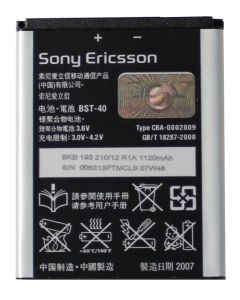 BST-40 Originalt Sony Ericsson Batteri 1120mAh