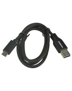 Duracell USB-C lade- og datakabel, Svart 1m
