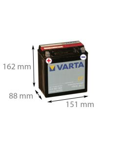 Varta 514 901 022 - 12V 14Ah (Motorcykelbatteri - AGM)