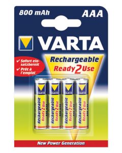 VARTA Ready2Use AAA / R03 / Micro (4 Stk.) 800 mAh oppladbare batterier