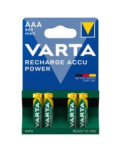 VARTA Ready2Use AAA / R03 / Micro (4 Stk.) 800 mAh oppladbare batterier