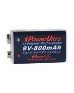 iPowerUS 9V 800mAh Oppladbart Li-Polymer Batteri (1 stk.)