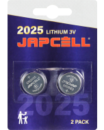 Japcell lithium CR2025 batterier - 2 stk.