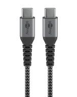 Goobay Tilkoblingskabel USB-C - Sort-Grå - 0,5m
