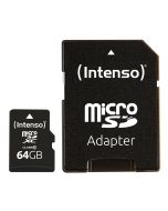 Intenso® 64 GB Micro SD-minnekort Inkludert adapter, Class 10