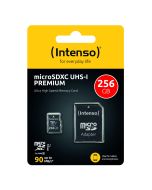 Intenso® 256 GB Micro SD-minnekort Inkludert adapter, Class 10, U1