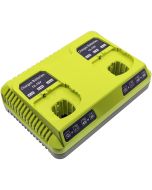 Batterilader for 2 stk. Ryobi 12-18V Li-ION / Ni-MH / Ni-CD batterier