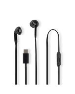 Nedis kablede in-ear-hodetelefoner med USB-C-kontakt – Svart