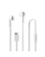 Nedis kablede in-ear-hodetelefoner med USB-C-kontakt – Hvit