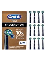 Oral-B Pro CrossAction tannbørstehoder 12 stk. - sort