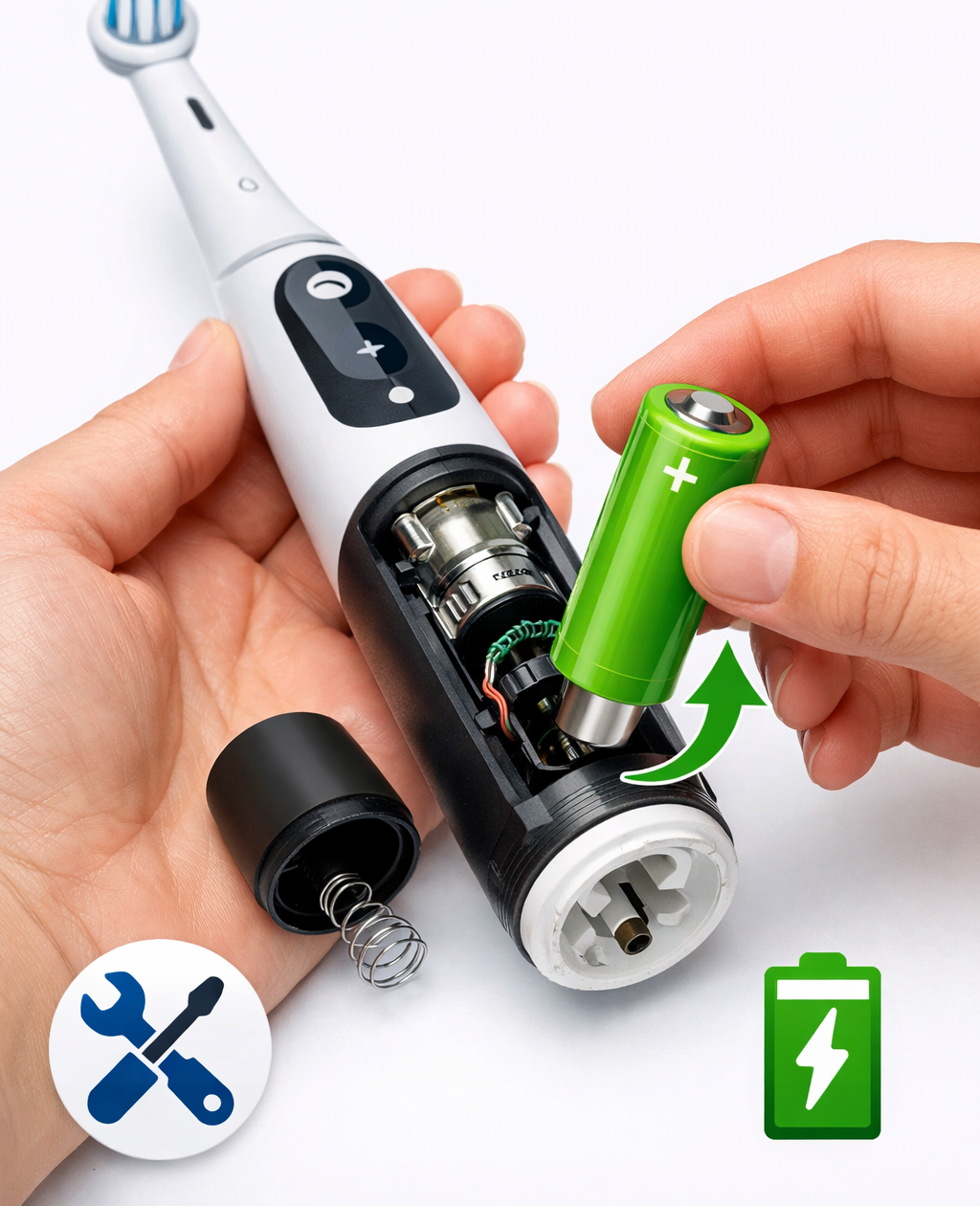 Oral-B iO elektrisk tannbørste bytt batteri selv